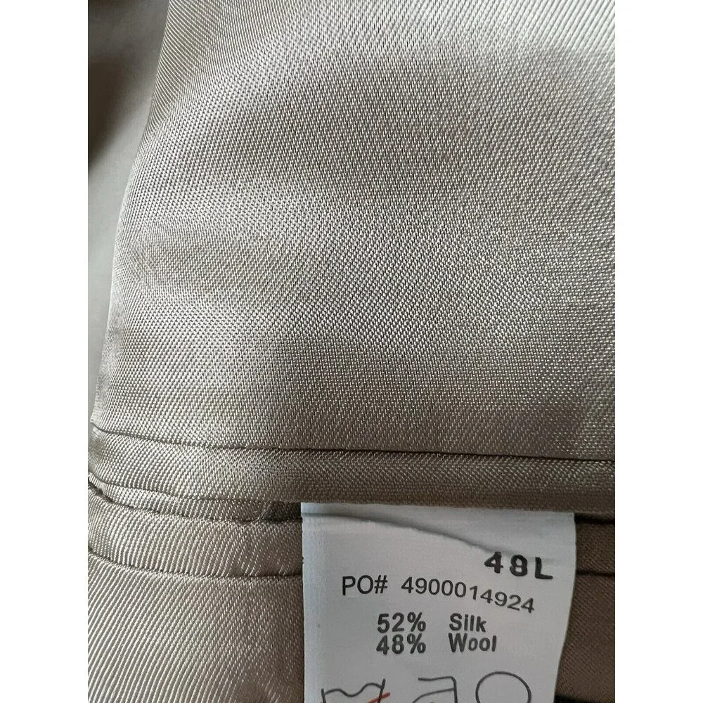 Lauren Ralph Lauren Mens Blazer Jacket Size 48L Long Silk Wool Two Button Single